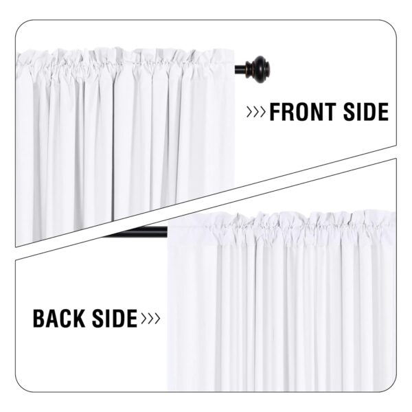 White Blackout Curtains for Bedroom - Waterproof 84 Inch Window Treatments - Image 6