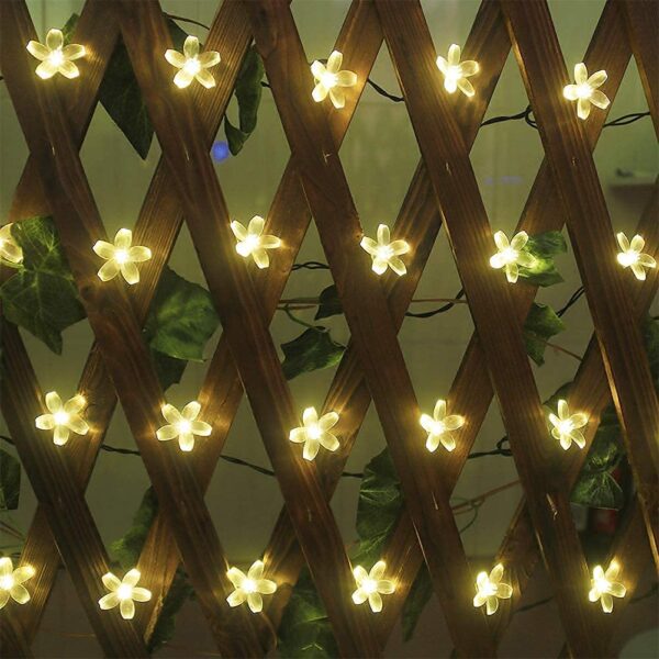 Brighten Your Space with UJNAS 16 Flower LED Curtain String Lights - Image 2