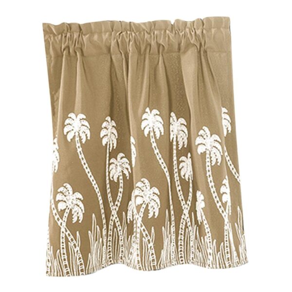 Elegant Beige Sheer Lace Curtain Valance for Stylish Home Decor - Image 6