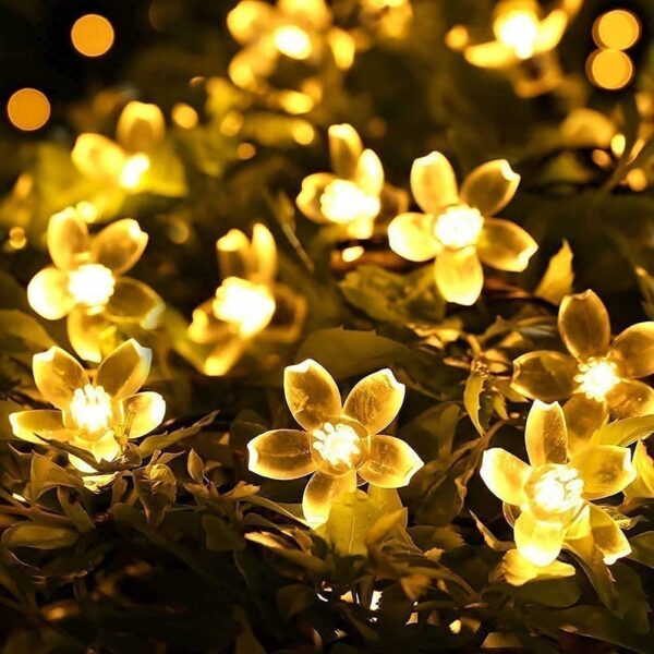 Brighten Your Space with UJNAS 16 Flower LED Curtain String Lights - Image 4