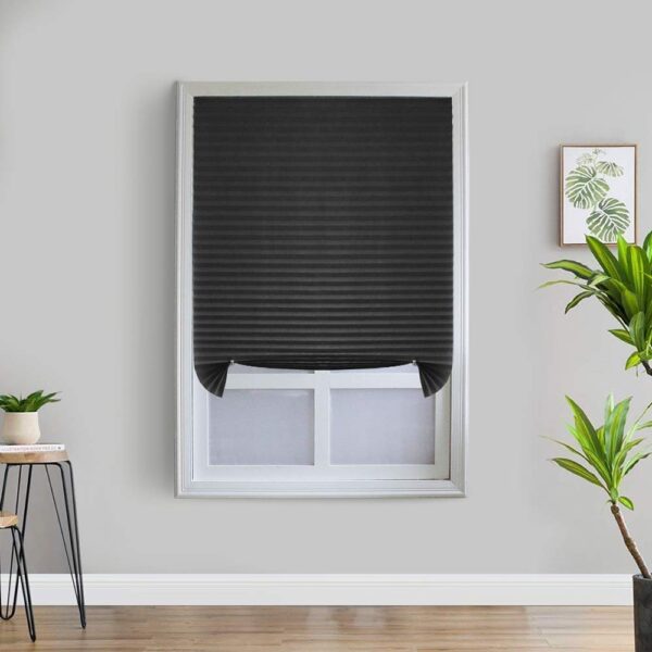 Blackout Pleated Window Shades: Cordless Black Blinds for Total Light Control - Image 3