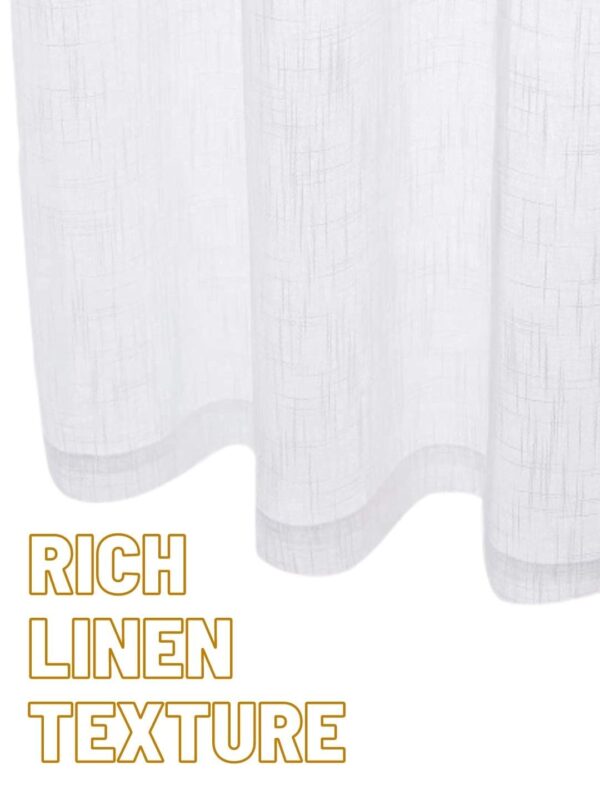 Premium White Linen Sheer Curtains for Light and Airy Home Decor - Image 5