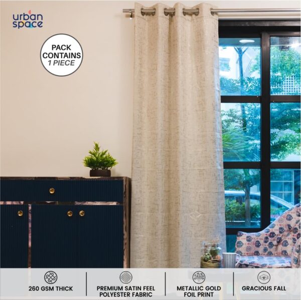 Luxurious Urban Space Blackout Curtains with Gold Foil for Living Rooms - Image 2