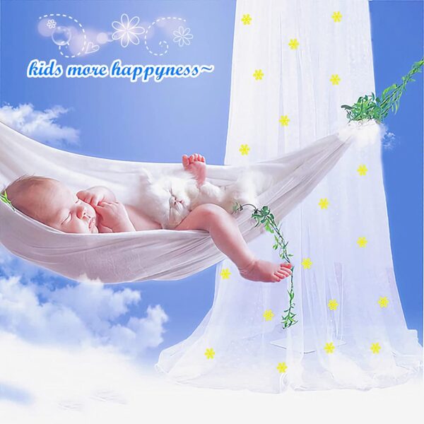 Enchanting Eimilaly Princess Bed Canopy with Glow-in-the-Dark Snowflakes for Girls - Image 3