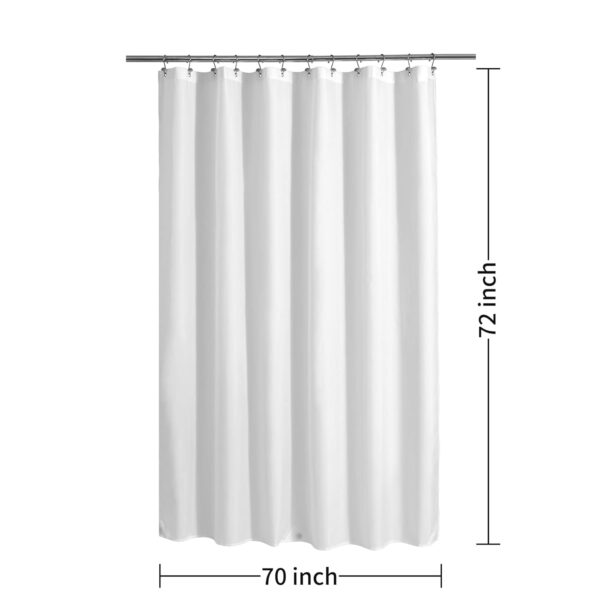 Waterproof Shower Curtain Liner with Magnets - Soft, Lightweight, Machine Washable - Image 7