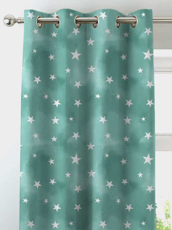 Starry Dreams Mint Green Blackout Curtains for Kids - 95% Light Blocking - Image 4