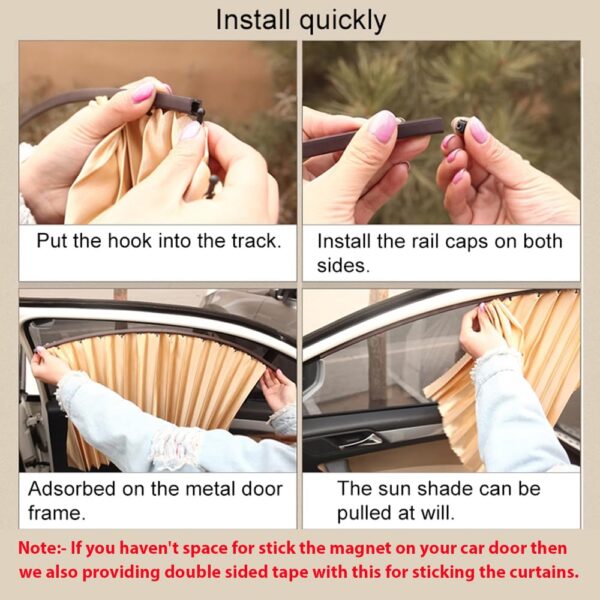 Car Side Window Curtain for UV Protection and Sunshade - EBIZ HIVE - Image 2