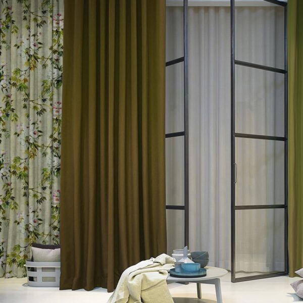 Premium Polyester Blackout Curtains with Floral Design for Light Blocking - Image 4