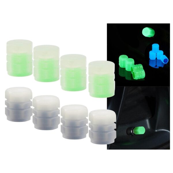 Luminous Glow-In-The-Dark Tire Valve Stem Caps for Trucks and SUVs - Image 4