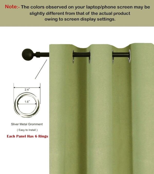 HOMEMONDE 7 Feet Blackout Curtains for Noise Reduction and Thermal Insulation - Image 3