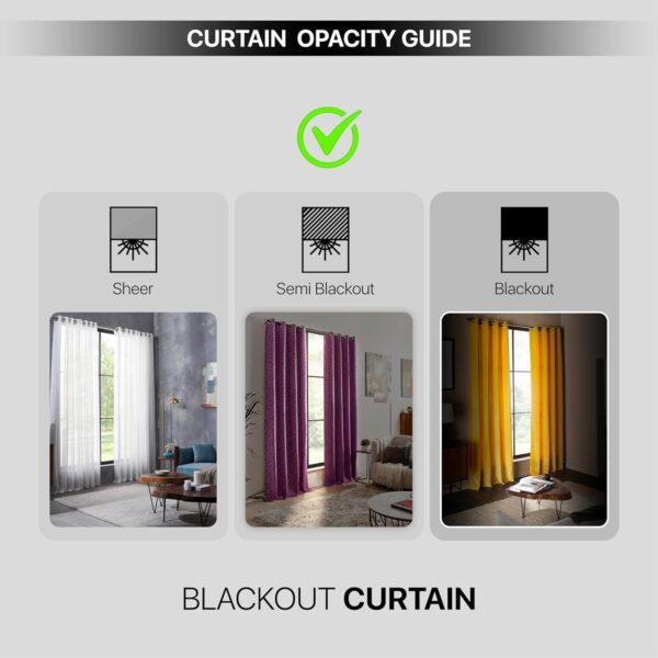 Elegant 7.5 Feet Polyester Semi Blackout Curtains for Bedroom and Living Room - Image 7