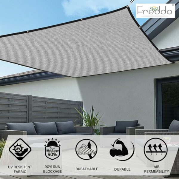 Freddo HDPE Sun Shade Sail - 90% UV Protection for Outdoor Spaces - Image 3