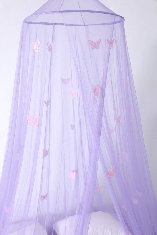 OctoRose Glow in the Dark Purple Butterfly Bed Canopy for All Bed Sizes - Image 4