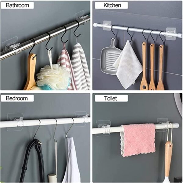 Self-Adhesive Curtain Rod Holder: Easy, No-Drill Solution for Home & Office - Image 9