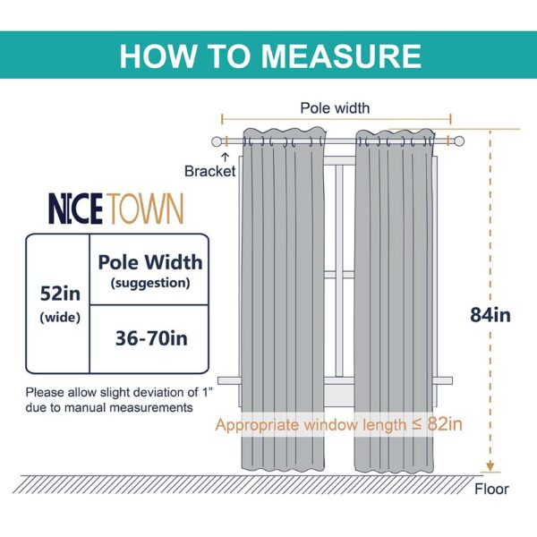 NICETOWN Thermal Blackout Curtains for Total Privacy and Noise Reduction - Image 7