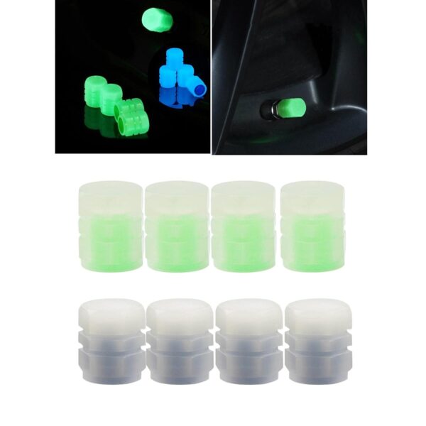 Luminous Glow-In-The-Dark Tire Valve Stem Caps for Trucks and SUVs - Image 5