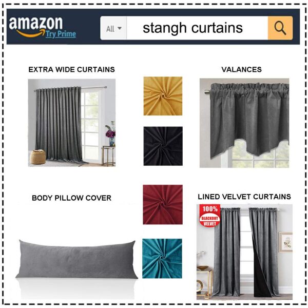 Extra Long Velvet Blackout Drapes for Bedroom and Large Windows in Teal - Image 7