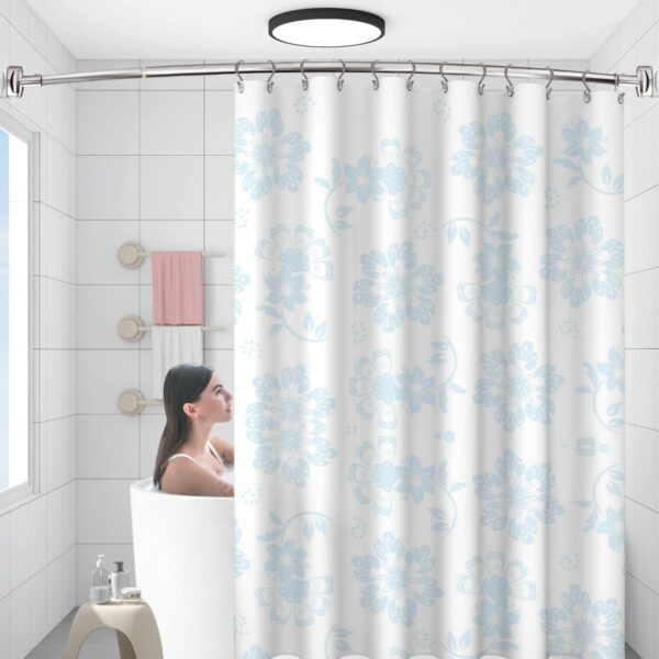 Curved Shower Curtain Rod: Adjustable Stainless Steel Bath Rod for Any Space - Image 6