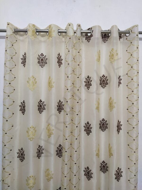 Vervique Premium Paisley Grommet Curtains: Elegant Sheer Window Treatment Set - Image 5