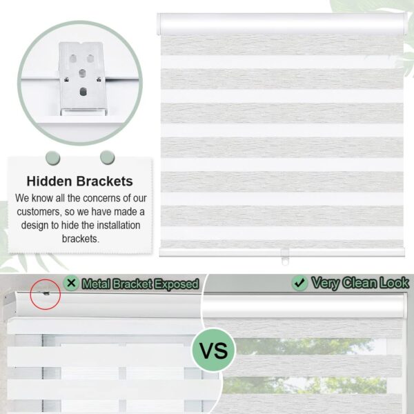 Stylish MiLin Roller Window Shades: Enhance Your Home with Cordless Zebra Blinds - Image 3