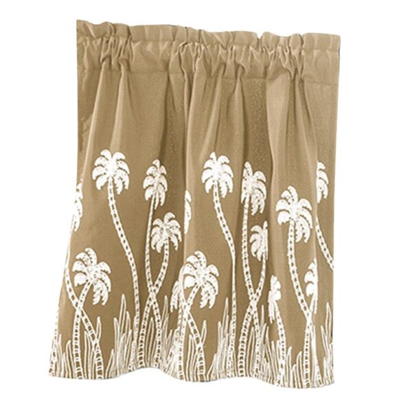 Elegant Beige Sheer Lace Curtain Valance for Stylish Home Decor - Image 9