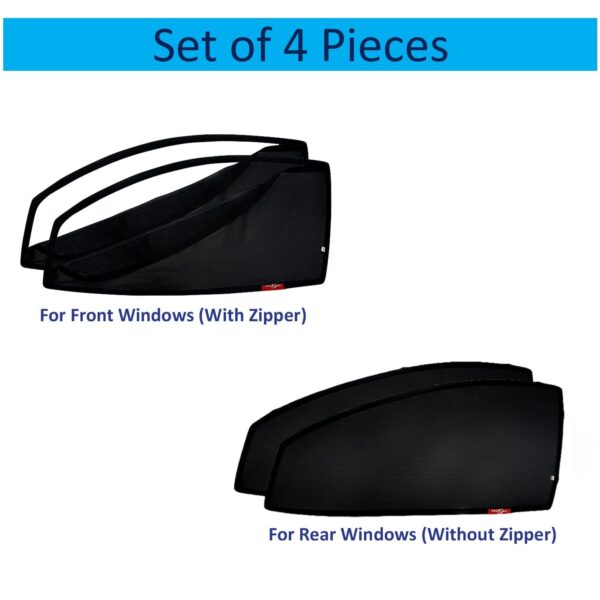 Magnetic Sun Shades for Maruti Suzuki Baleno 2015-2018: Complete Set of 4 - Image 2