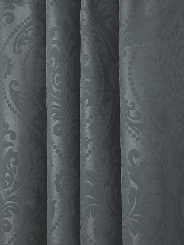 Elegant Grey Floral Blackout Curtains - Solimo 7 Feet, Pack of 2 - Image 4