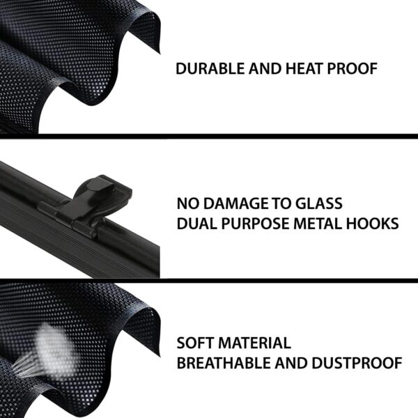 Toyota Fortuner Side Window Roller Sun Shades - Set of 4 Retractable Curtains - Image 3