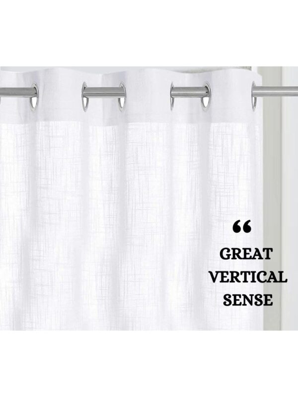 Premium White Linen Sheer Curtains for Light and Airy Home Decor - Image 2