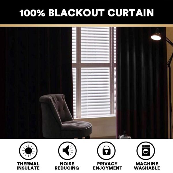 Stylish Blackout Curtains for Energy Saving Bedroom and Living Room Decor - Image 2