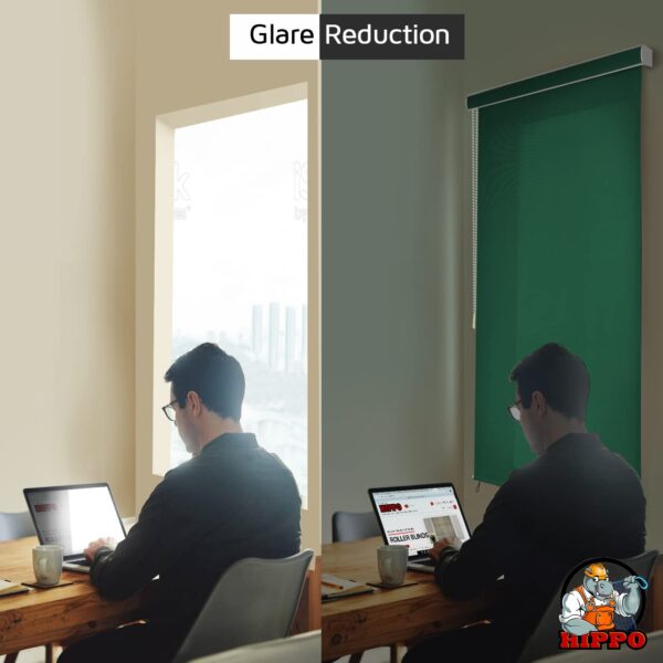 Outdoor Olive Green Roller Blinds: 90% UV Protection & Air Flow Design - Image 5