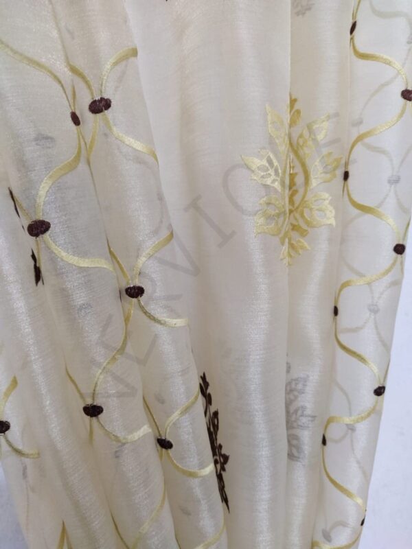 Vervique Premium Paisley Grommet Curtains: Elegant Sheer Window Treatment Set - Image 6