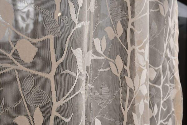 Stylocasa Sheer Leaf Print Curtains for Living Room and Balcony Decor - Image 2