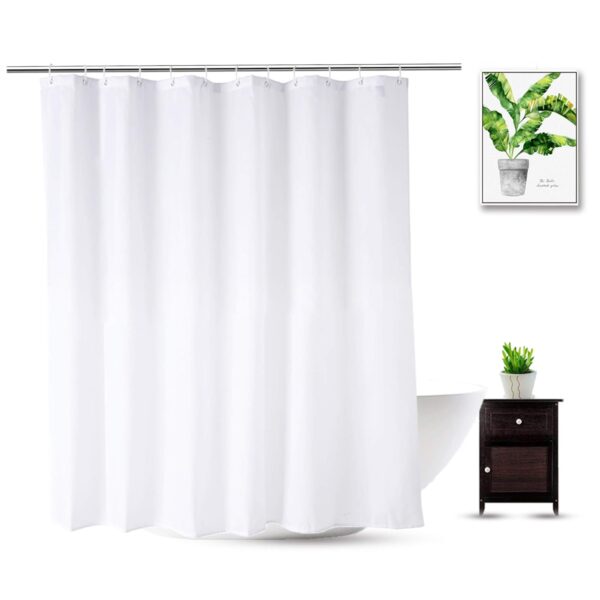 Water-Repellent Shower Curtain Liner for Bathroom and Spa - 72x66 Inch - Image 4