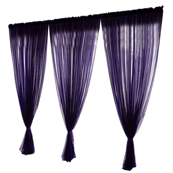 Elegant Purple Sheer Voile Curtains for Bedroom and Living Room Decor - Image 5