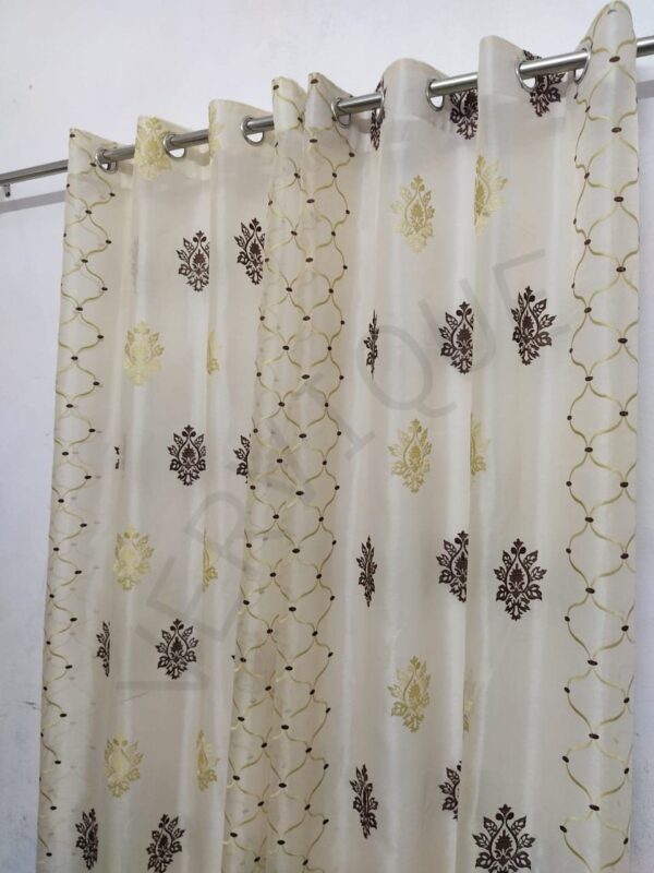 Vervique Premium Paisley Grommet Curtains: Elegant Sheer Window Treatment Set - Image 4