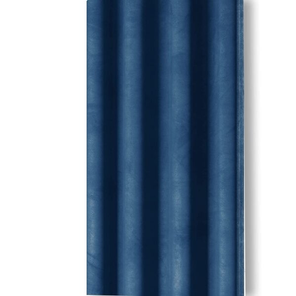 Premium Navy Blue Suede Velvet Curtains for Elegant Living Room Decor - Image 3