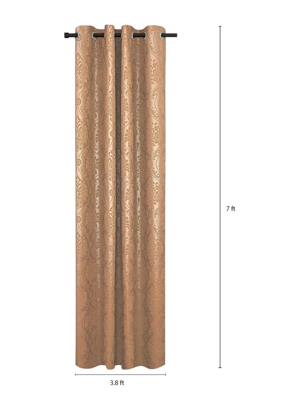 Solimo Polyester Blackout Grommet Curtains - Pack of 2, 7ft Brown - Image 3