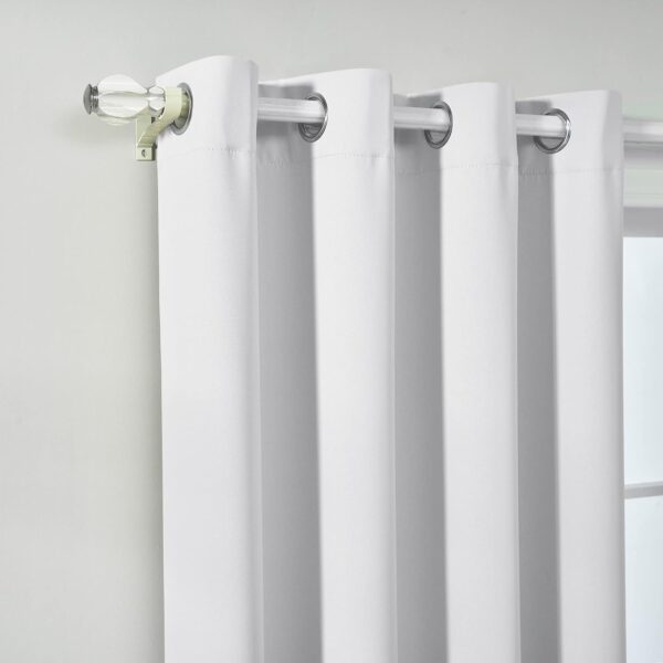 Stylish White Blackout Curtains for Living Room and Bedroom Insulation - Image 3