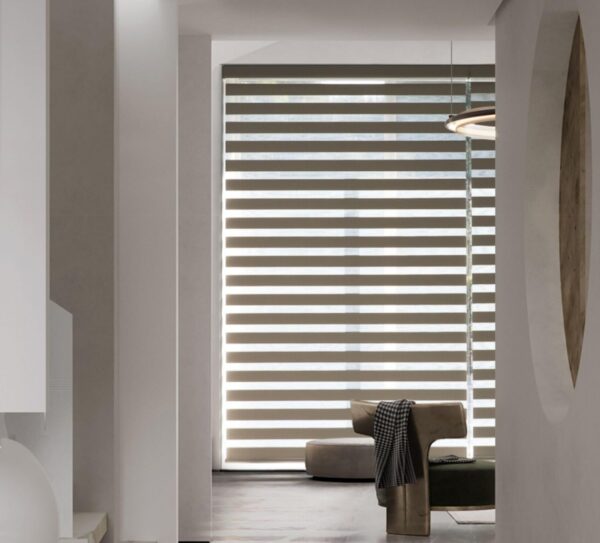 Flamax Dual Layer Cordless Zebra Roller Shades for Modern Window Elegance - Image 3