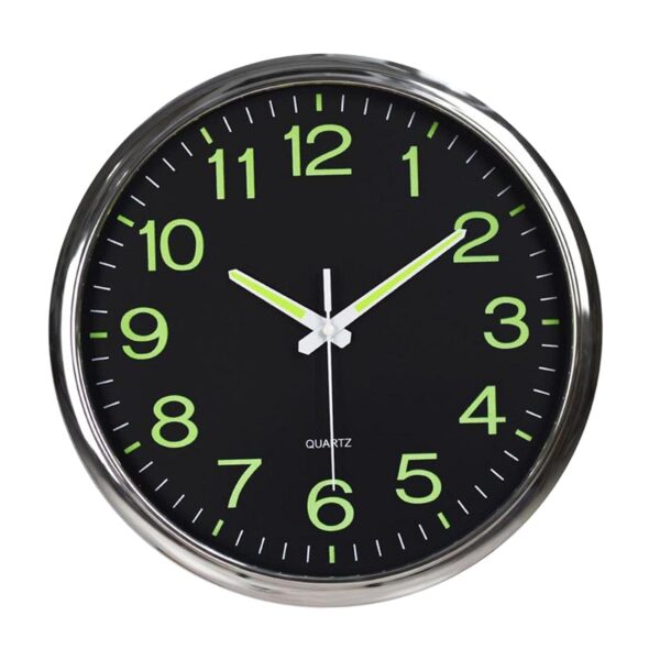 Modern Luminous 12'' Quartz Wall Clock for Bedroom and Office Decor - Image 3