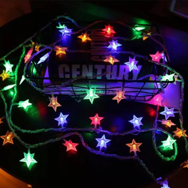 Brighten Your Space with Flora Star 14 LED Multicolor Curtain Lights - Image 2