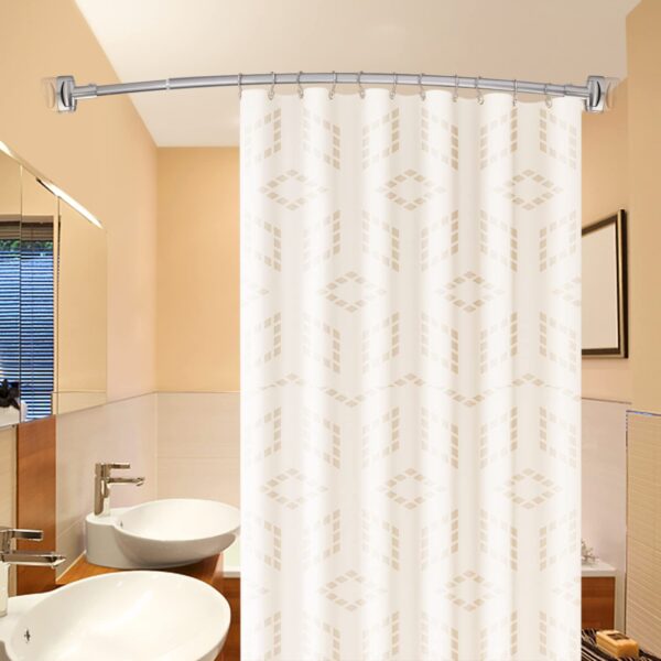 Curved Shower Curtain Rod: Adjustable Stainless Steel Bath Rod for Any Space - Image 7