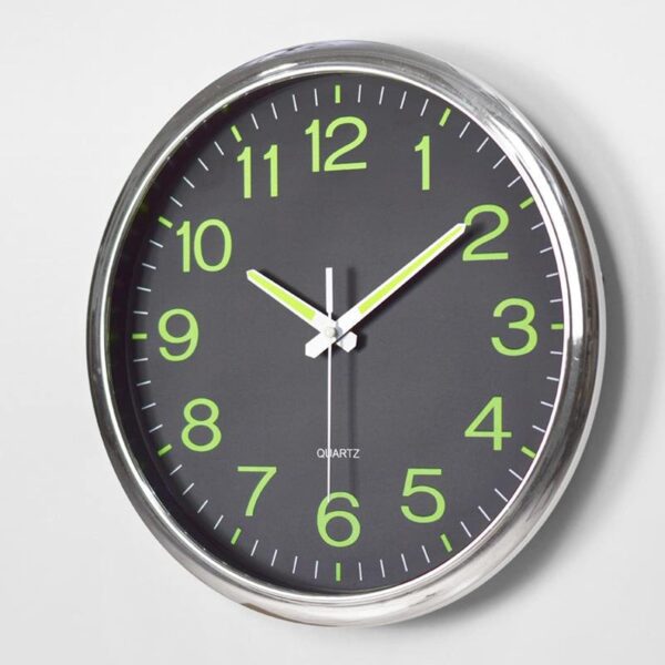 Modern Luminous 12'' Quartz Wall Clock for Bedroom and Office Decor - Image 7