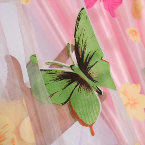 Washable Butterfly Print Sheer Curtain Panel for Stylish Window Decor - Image 5