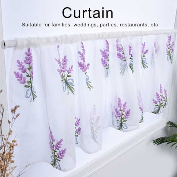 Elegant Floral Curtains with Three Dimensional Embroidery for Bedrooms and Weddings - Image 3