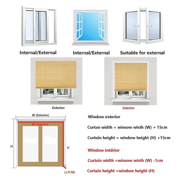 Bamboo Roller Blinds for Indoor and Outdoor Use - Stylish Blackout Shades - Image 7