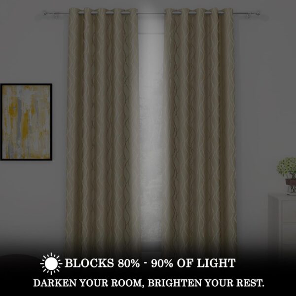 Elegant Thermal Insulated Blackout Curtains Set for Living Room Decor - Image 3