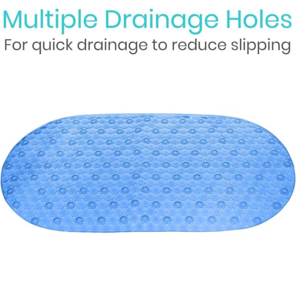 Vive Oval Bathtub Mat - Safe Non-Slip Pad for Kids and Elderly - Image 3