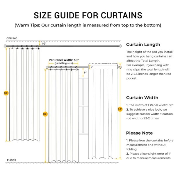 Cream Blackout Curtains 72 Inches Long for Ultimate Light Blocking and Insulation - Image 7